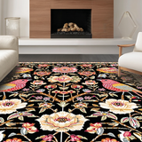 Lively Multicolored Flower(Black)