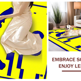 Ultra Soft Area Rug, Non Slip, Stain Resistant, Washable Area Rugs for Living Room, Bedroom, Cheerful Vintage Aesthetic Charm(Yellow)