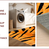 Ultra Soft Area Rug, Non Slip, Stain Resistant, Washable Area Rugs for Living Room, Bedroom, Vibrant Exotic Patterned Textiles(Orange)