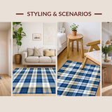 Dynamic Earth Tone Striped Appeal(Blue)