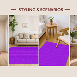 Ultra Soft Area Rug, Non Slip, Stain Resistant, Washable Area Rugs for Living Room, Bedroom, Dreamy Cozy Shag Design(Purple)