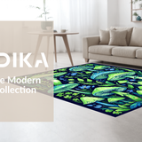 Lively Blue and Brown Mushroom(Green)