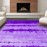 Ultra Soft Area Rug, Non Slip, Stain Resistant, Washable Area Rugs for Living Room, Bedroom, Unique Contemporary Tie-Dye Flair(Purple)