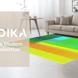 Ultra Soft Area Rug, Non Slip, Stain Resistant, Washable Area Rugs for Living Room, Bedroom, Soft Green Geometric Lines(Yellow)
