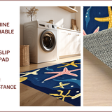 Brightly Colored Coastal Starfish Design(Blue)