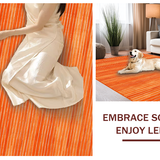Ultra Soft Area Rug, Non Slip, Stain Resistant, Washable Area Rugs for Living Room, Bedroom, Contemporary Cozy Solid Design(Orange)