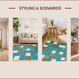 Elegant Earthy Geometric Tones(Blue)