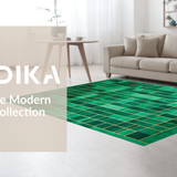 Ultra Soft Area Rug, Non Slip, Stain Resistant, Washable Area Rugs for Living Room, Bedroom, Sophisticated Modern Geometric Appeal(Green)