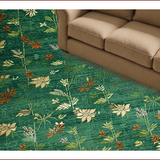 Ultra Soft Area Rug, Non Slip, Stain Resistant, Washable Area Rugs for Living Room, Bedroom, Chic Shaggy Bedroom Nature-Inspired Plush Carpet(Green)