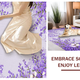 Ultra Soft Area Rug, Non Slip, Stain Resistant, Washable Area Rugs for Living Room, Bedroom, Lavender Dreamy Cloud Design(Purple)