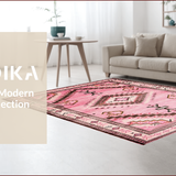 Ultra Soft Area Rug, Non Slip, Stain Resistant, Washable Area Rugs for Living Room, Bedroom, Charming Rustic Cowgirl Aesthetic(Pink)