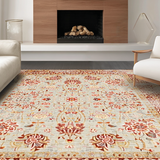 Ultra Soft Area Rug, Non Slip, Stain Resistant, Washable Area Rugs for Living Room, Bedroom, Stylish Minimalist Linear Design(Beige)