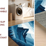 Charming Mountain Landscape Motif(Blue)