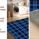 Contemporary Layered Plaid Decor(Blue)