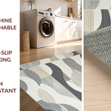 Ultra Soft Area Rug, Non Slip, Stain Resistant, Washable Area Rugs for Living Room, Bedroom, Softly Textured Scallop Visual(Gray)