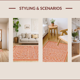 Ultra Soft Area Rug, Non Slip, Stain Resistant, Washable Area Rugs for Living Room, Bedroom, Classic Vivid Living Room Non-Slip Area Rug(Orange)