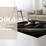 Luxurious Minimalist Textured Swirls(Black)