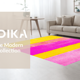 Ultra Soft Area Rug, Non Slip, Stain Resistant, Washable Area Rugs for Living Room, Bedroom, Radiant Youthful Nature Elements(Yellow)