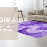 Ultra Soft Area Rug, Non Slip, Stain Resistant, Washable Area Rugs for Living Room, Bedroom, Stylish Cozy Gradient Motif(Purple)
