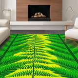 Ultra Soft Area Rug, Non Slip, Stain Resistant, Washable Area Rugs for Living Room, Bedroom, Artistic Color Burst Floral Style(Green)