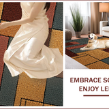 Ultra Soft Area Rug, Non Slip, Stain Resistant, Washable Area Rugs for Living Room, Bedroom, Multi-Colored Contemporary Entryway Non-Slip Rug(Beige)