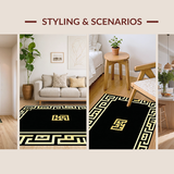 Striking Vintage Geometric Appeal(Black)