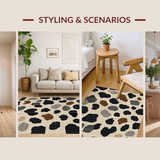 Ultra Soft Area Rug, Non Slip, Stain Resistant, Washable Area Rugs for Living Room, Bedroom, Unique Soft Toned Animal Aesthetic(Beige)