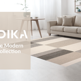 Ultra Soft Area Rug, Non Slip, Stain Resistant, Washable Area Rugs for Living Room, Bedroom, Dynamic Cozy Color Block Arrangement(Beige)