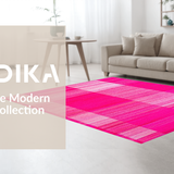 Ultra Soft Area Rug, Non Slip, Stain Resistant, Washable Area Rugs for Living Room, Bedroom, Delightful Cheerful Swirl Concept(Pink)
