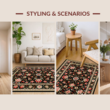 Whimsical Colorful Floral Accents(Black)