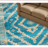 Ultra Soft Area Rug, Non Slip, Stain Resistant, Washable Area Rugs for Living Room, Bedroom, Boho Spice Dining Area Vintage Low Pile Carpet(Red)