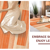 Ultra Soft Area Rug, Non Slip, Stain Resistant, Washable Area Rugs for Living Room, Bedroom, Sophisticated Simple Color Statement(Orange)