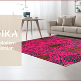 Ultra Soft Area Rug, Non Slip, Stain Resistant, Washable Area Rugs for Living Room, Bedroom, Vibrant Pink Animal Aesthetic(Pink)
