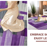 Ultra Soft Area Rug, Non Slip, Stain Resistant, Washable Area Rugs for Living Room, Bedroom, Stylish Lattice Patterned Elegance(Purple)
