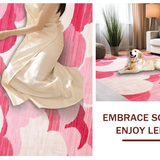 Delightful Cozy White Fluffy Aesthetic(Pink)