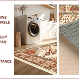 Ultra Soft Area Rug, Non Slip, Stain Resistant, Washable Area Rugs for Living Room, Bedroom, Tribal Farmhouse Warm Beige Bedroom Washable Carpet(Beige)