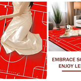 Ultra Soft Area Rug, Non Slip, Stain Resistant, Washable Area Rugs for Living Room, Bedroom, Rustic Textured Athletic Scene(Red)