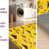 Ultra Soft Area Rug, Non Slip, Stain Resistant, Washable Area Rugs for Living Room, Bedroom, Artistic Nature-Inspired Home Accent(Yellow)