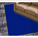 Sophisticated Dark Blue Geometric Fusion(Blue)