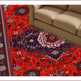 Ultra Soft Area Rug, Non Slip, Stain Resistant, Washable Area Rugs for Living Room, Bedroom, Red Vintage Boho Entryway Non-Slip Carpet(Red)