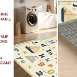 Charming Round Alphabet Play Design(Beige)