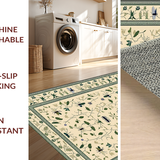Ultra Soft Area Rug, Non Slip, Stain Resistant, Washable Area Rugs for Living Room, Bedroom, Stylish Botanical Print Arrangement(Beige)