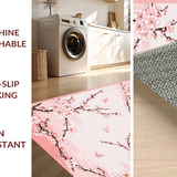 Ultra Soft Area Rug, Non Slip, Stain Resistant, Washable Area Rugs for Living Room, Bedroom, Elegant Floral Garden Inspiration(Pink)