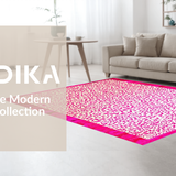 Ultra Soft Area Rug, Non Slip, Stain Resistant, Washable Area Rugs for Living Room, Bedroom, Vibrant Abstract Animal Motif(Pink)