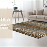 Ultra Soft Area Rug, Non Slip, Stain Resistant, Washable Area Rugs for Living Room, Bedroom, Chic Earthy Animal Motif(Brown)