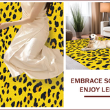 Ultra Soft Area Rug, Non Slip, Stain Resistant, Washable Area Rugs for Living Room, Bedroom, Boho Leopard Print(Yellow)