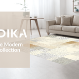 Ultra Soft Area Rug, Non Slip, Stain Resistant, Washable Area Rugs for Living Room, Bedroom, Sophisticated Neutral Toned Design(Beige)