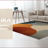 Ultra Soft Area Rug, Non Slip, Stain Resistant, Washable Area Rugs for Living Room, Bedroom, Contemporary Neutral Kids Playroom Foldable Area Rug(Orange)