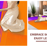 Ultra Soft Area Rug, Non Slip, Stain Resistant, Washable Area Rugs for Living Room, Bedroom, Interactive Playful Liquid Aesthetic(Orange)