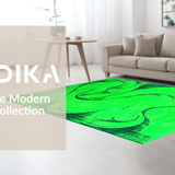 Ultra Soft Area Rug, Non Slip, Stain Resistant, Washable Area Rugs for Living Room, Bedroom, Luxurious Modern Fluffy Design(Green)
